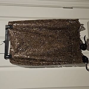 Gold lace skirt